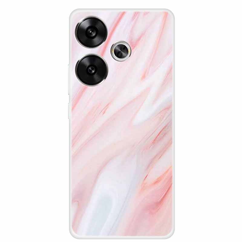 Marble Soft Phone Case For Poco F6 Transparent Case Silicone TPU Cover Funda Para Shield Clear Case for Xiaomi Poco F6 F 6 Pro
