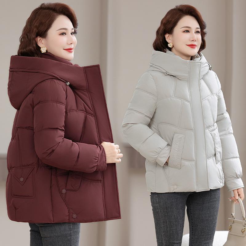 Women’s Short Detachable Hood Windproof Thicken Warm Winter Jacket