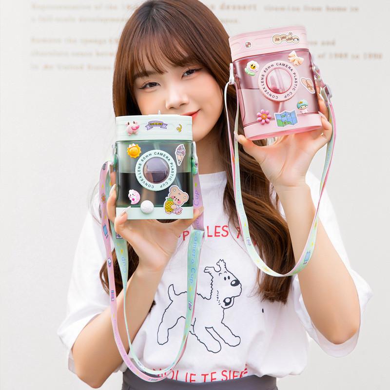 Childrens Creative Camera Style Water Bottle With Leakproof Sealing For Kids And Teens