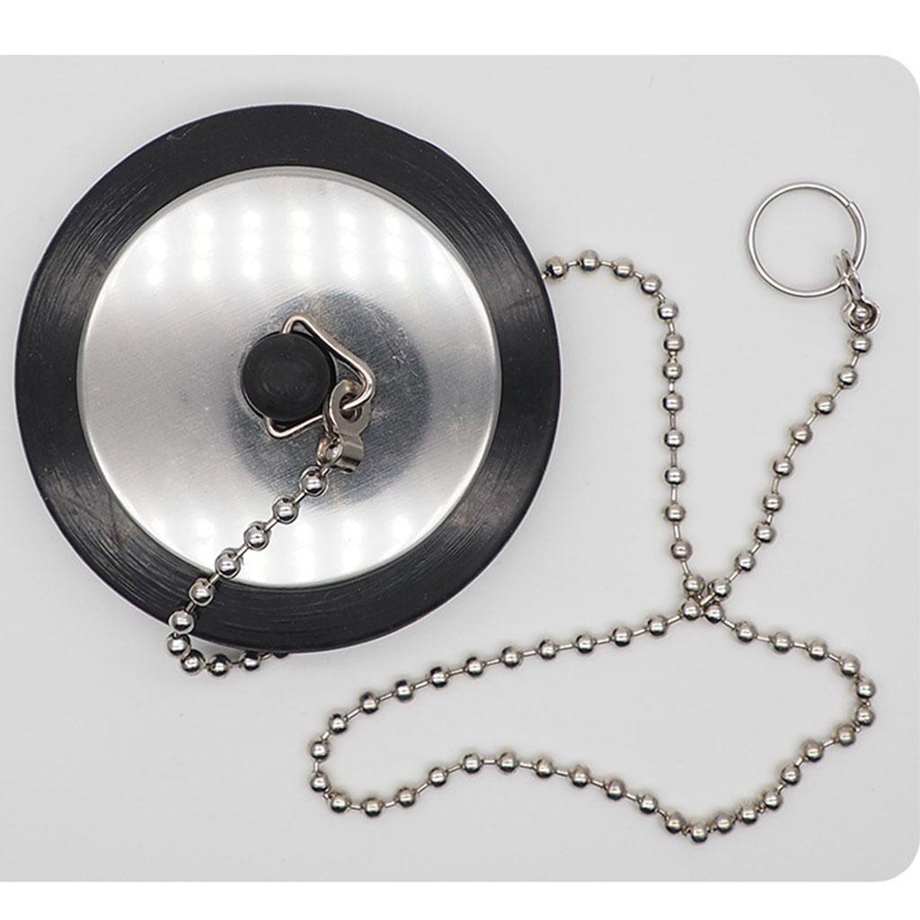 Kitchen Sink Drain Plug Rubber Sink Strainer Stopper Bathroom Tube Sink Drain Stainless Steel 1 PC