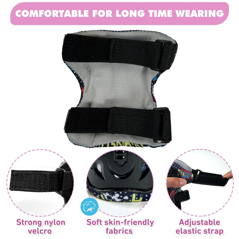 6 In 1 Kids Knee Pads And Elbow Pads With Wrist Guards Set - For Roller Skates, Cycling, Bmx Bike, Skateboard, Inline Skating