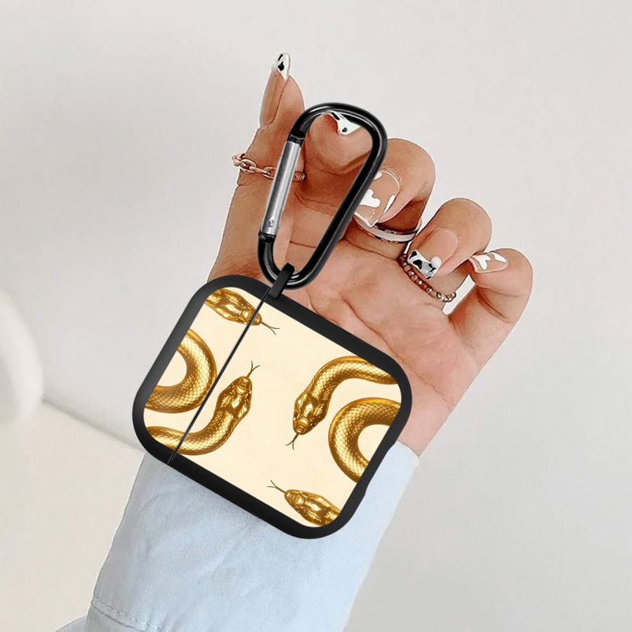Metal Snake Earphone Cases Cover Case For Airpods 4 2 Pro3 3 1 Pro Pro2