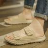 Fashion Summer Men's Slippers Classic  Trend Design Styles Outdoor Leisure Street and Beach Daily Comfortable Shoes Black Versatile