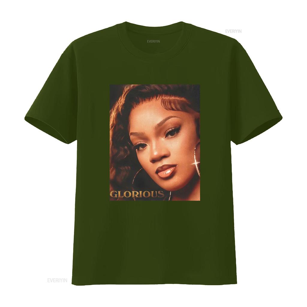 Glorilla Glorious T Shirt Fan Made vintage Washed fashion Breathable Slightly Soft Stretched Comfortable Versatile streetwear