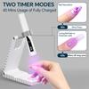 Mini Handheld UV Light for Gel Nails with Adjustable Stand,Portable Rechargeable Nail Lamps with Timer & Display for Fast Drying