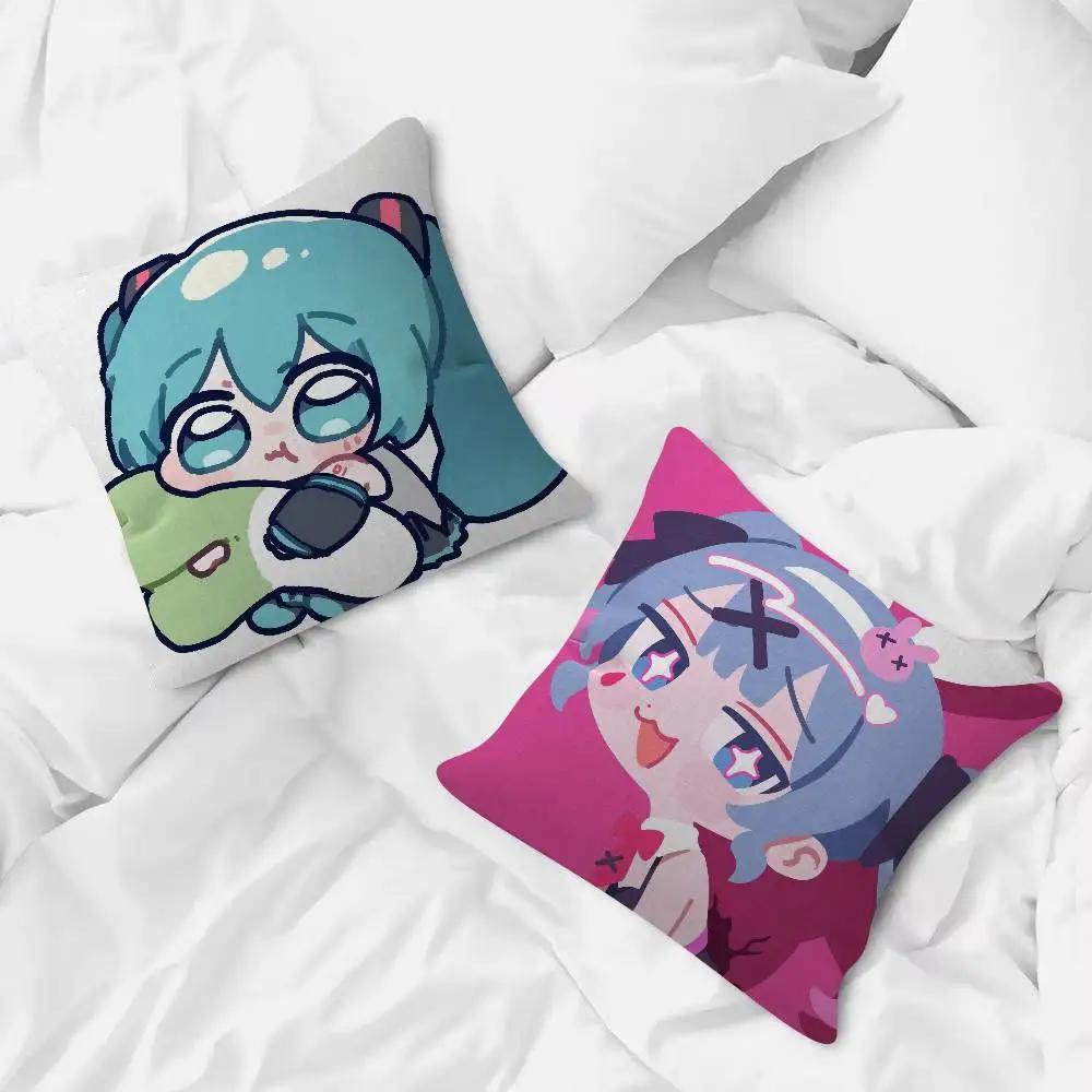 Anime Hatsune Miku Cushion Cover 30x50 Polyester Sofa Cushions Decorative Throw Pillows Home Decoration Pillowcover