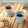 Leeseph silikonový skládací cestovní kelímek, skládací kempingový kelímek, opakovaně použitelný přenosný kelímek/hrnek na pití pro turistiku, venku, cestování