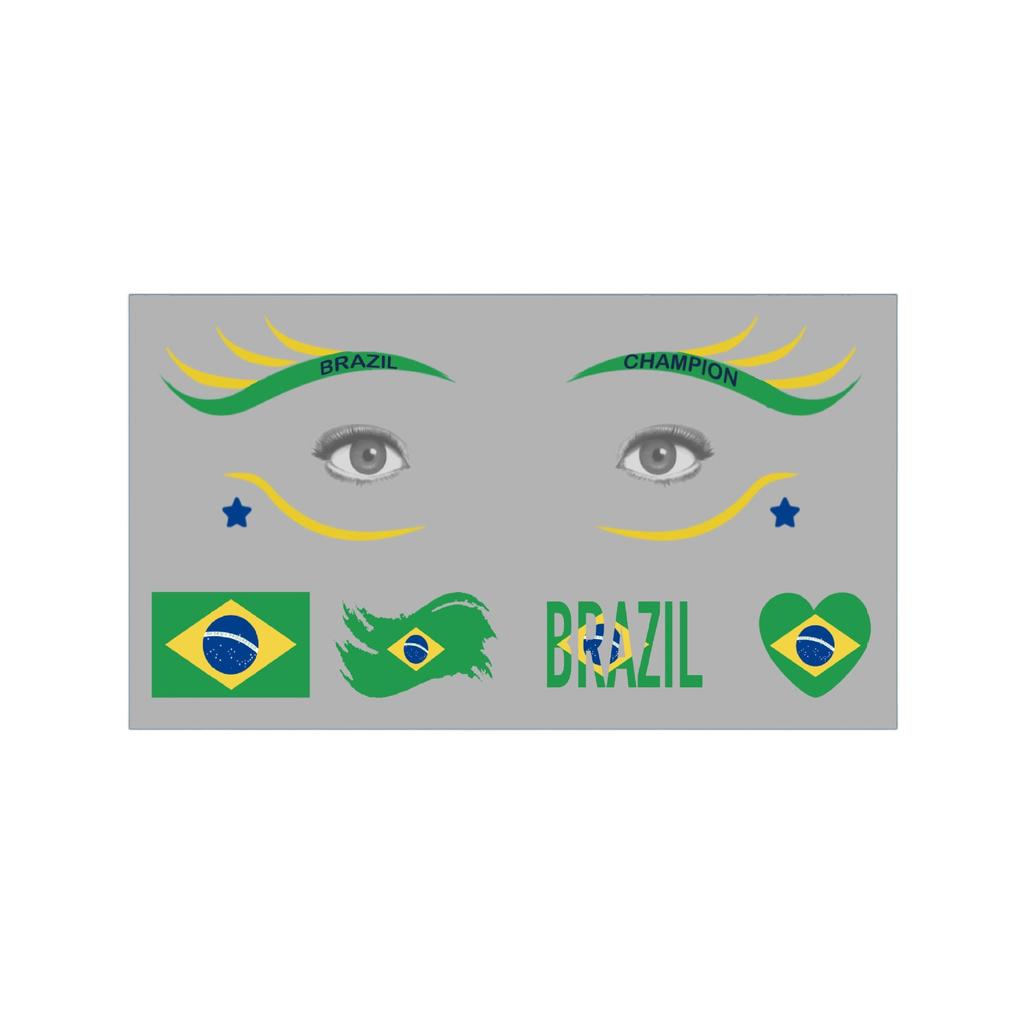 Multi Flag Color Stickers Sports Fans Party Party Temporary Stickers For Face
