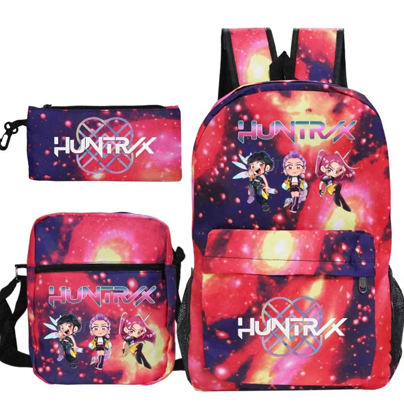 Animation Cartoon Druck Grund- und Sekundarschüler Campus Hoher Wert Schulterrucksack Federtasche Dreiteiliges Set