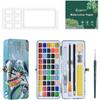 50 Colors Watercolor Paint Set, Portable Tin Box Art Kit with Sketch Pencils, Brushes, Watercolor Paper & Full Accessories, Water Colors