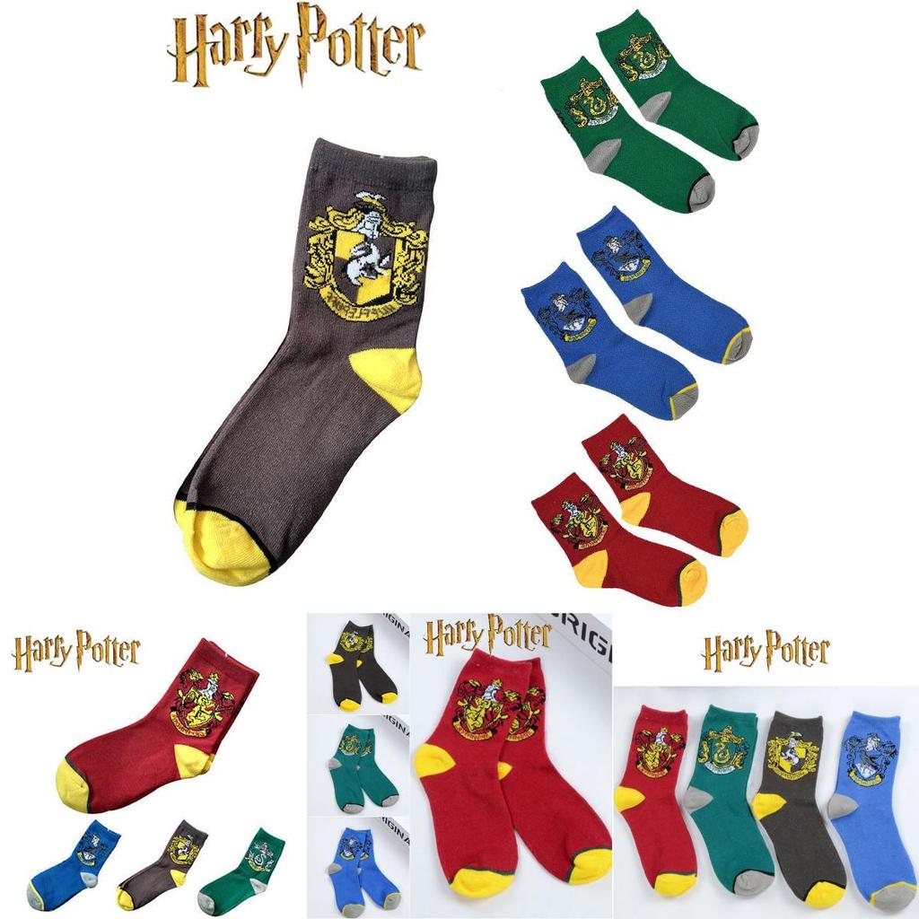 Calzini Lunghi Unisex Eleganti in Cotone a Maglia Harry Potter per Fan di Serpeverde Grifondoro