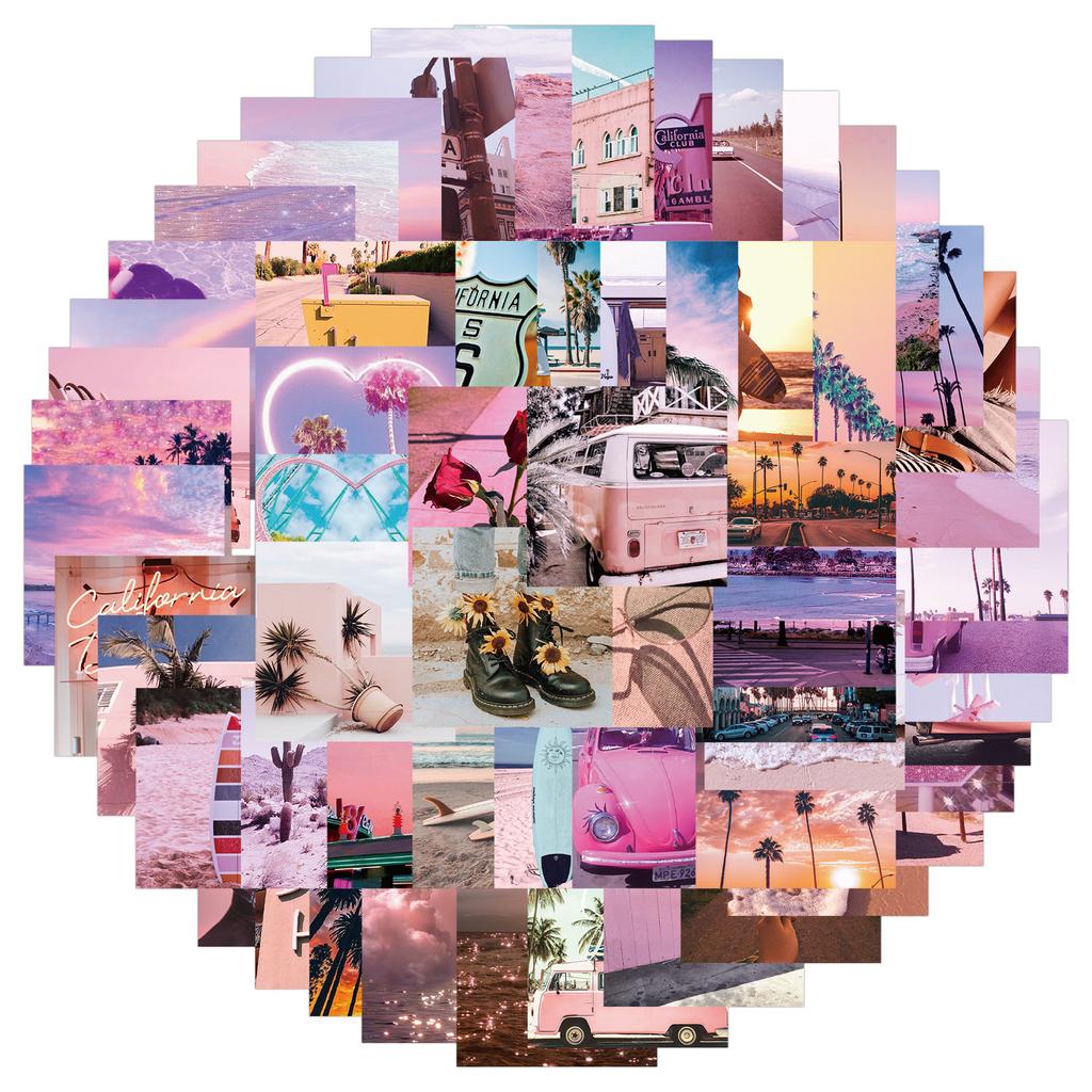 62 California Sunny Landscape Graffiti Stickers Decorative Ipad Suitcase Motorcycle Notebook Diy Waterproof Stickers