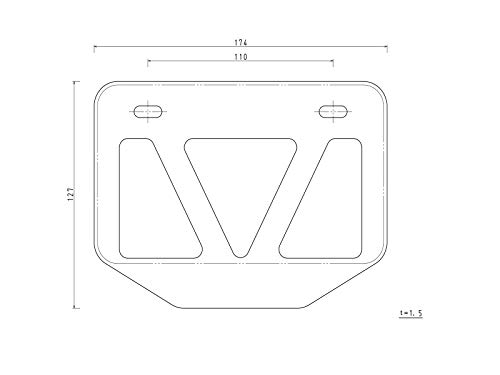 Rise Twill Dry Carbon Fiber Number Plate Frame S, Square Type, for 50cc-125cc Mopeds