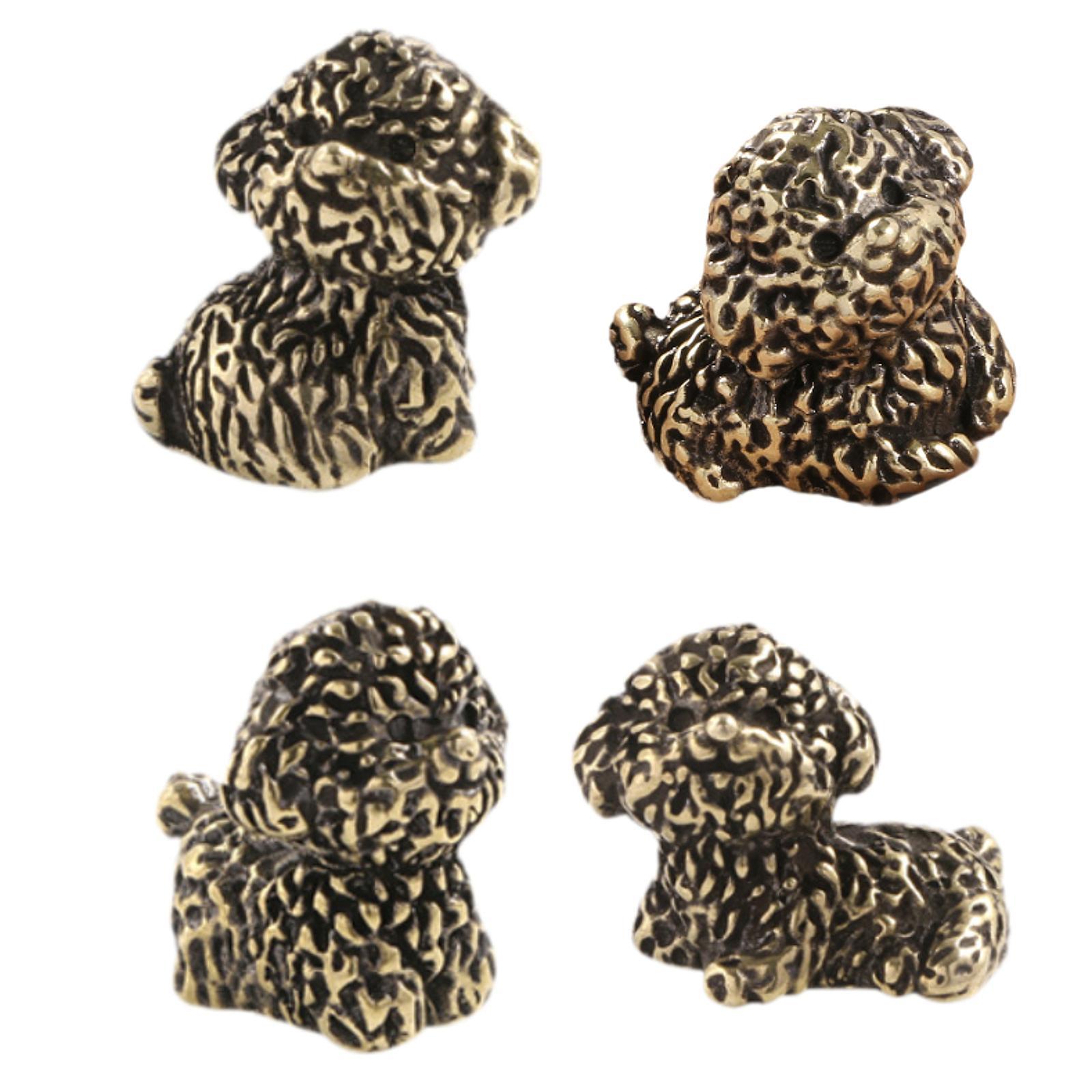Miniature Dog Made of Brass, Table Ornament, Decoration for Home 2.5cmx2.5cm