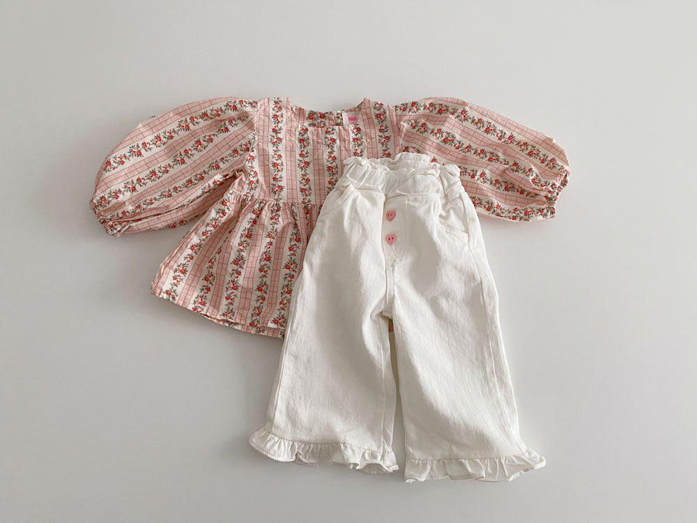 2026 Spring Retro Ruffle Lace Wide-Leg Pants for Girls - Trendy Children's Style