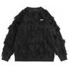 Männer Winter Retro Tun Alten Warme Pullover Pullover Rundhals Plüsch Langarm