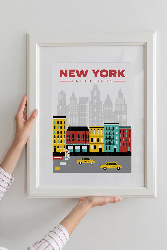 Plakat New York Nowy Jork ilustracja