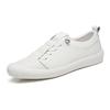 Boty ze 100% pravé kůže Pánské tenisky Ins Fashion Muži Bílé boty Cool Street Young Man Obuv
