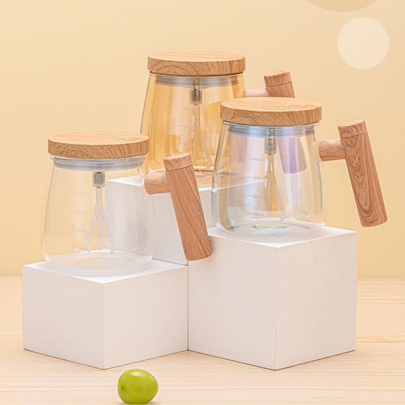 400ml Self Stirring Coffee Cup Electric Stirring Mug Self Mixing Mug Glass Waterproof Automatic Electric Protein Powder Mix Cups
