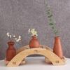 Minimalism Flowerpot Floral Arrangement Tabletop Decor Simple Wooden Vase  Office Desk