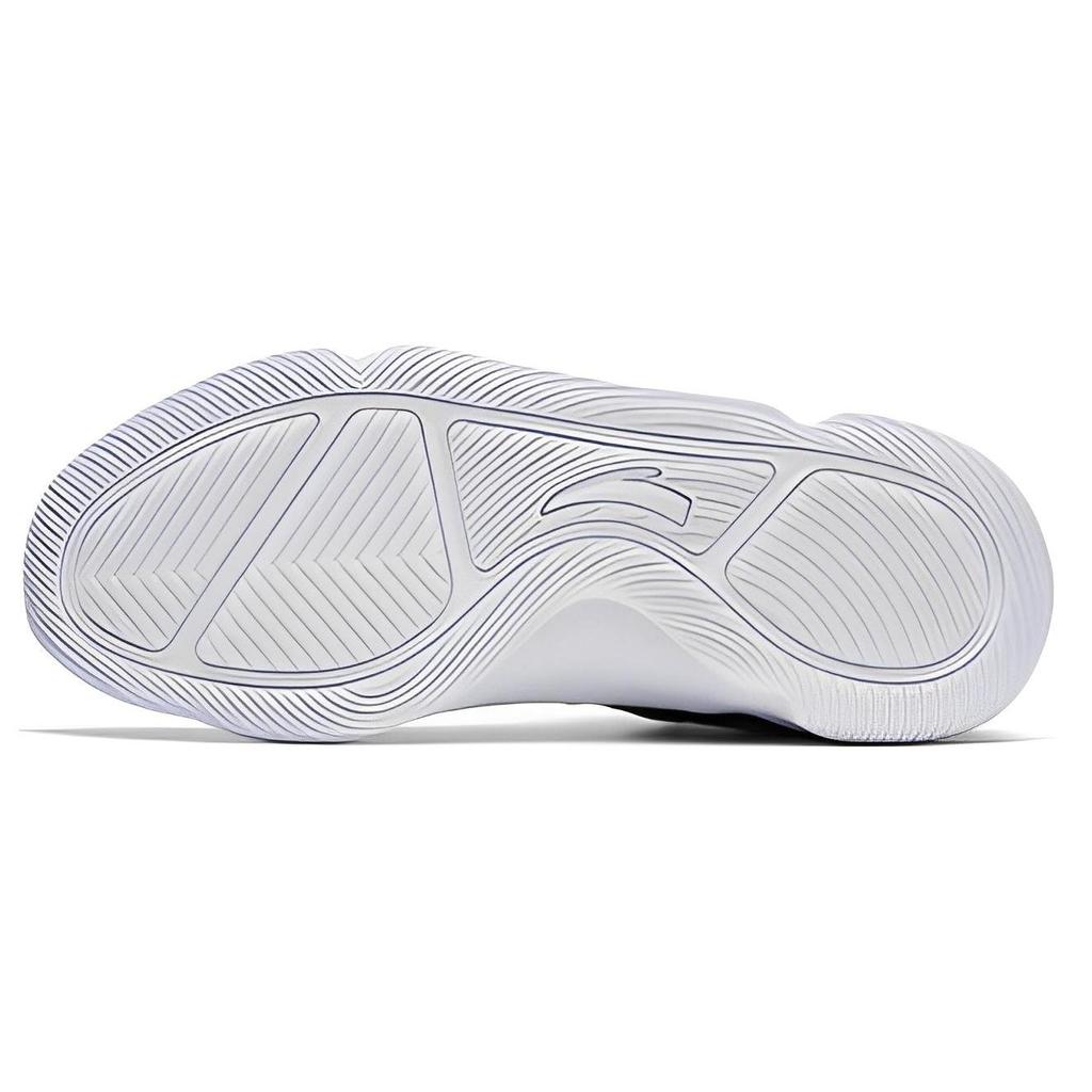 Anta Laser 4 Slip Resistant Abrasion Resistant Mid Top Basketball Shoes Men's Black White 112311607-7