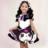 Girl Short-Sleeved Dress Cute Kuromi Hello Kitty Print Skirt Summer New Clothes Original Brand Clothing Children's Sleep