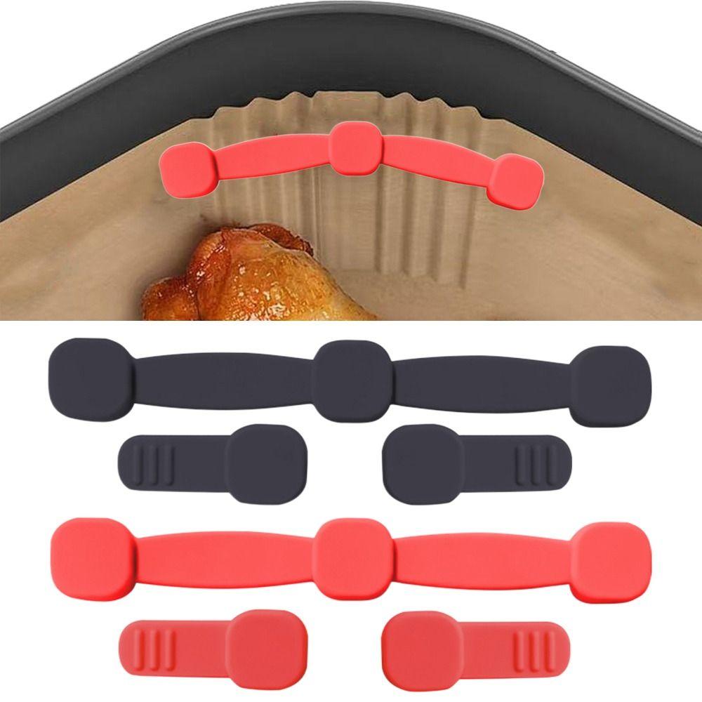 1pc Fixation Air Fryer Magnet Silicone Buckle Non-Scratch Paper Holder  for Parchment Paper
