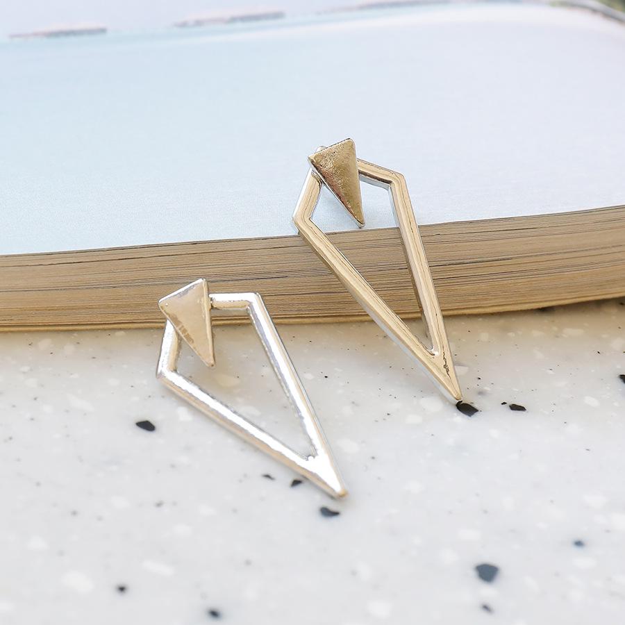 Trendy European & American Long Geometric Stud Earrings