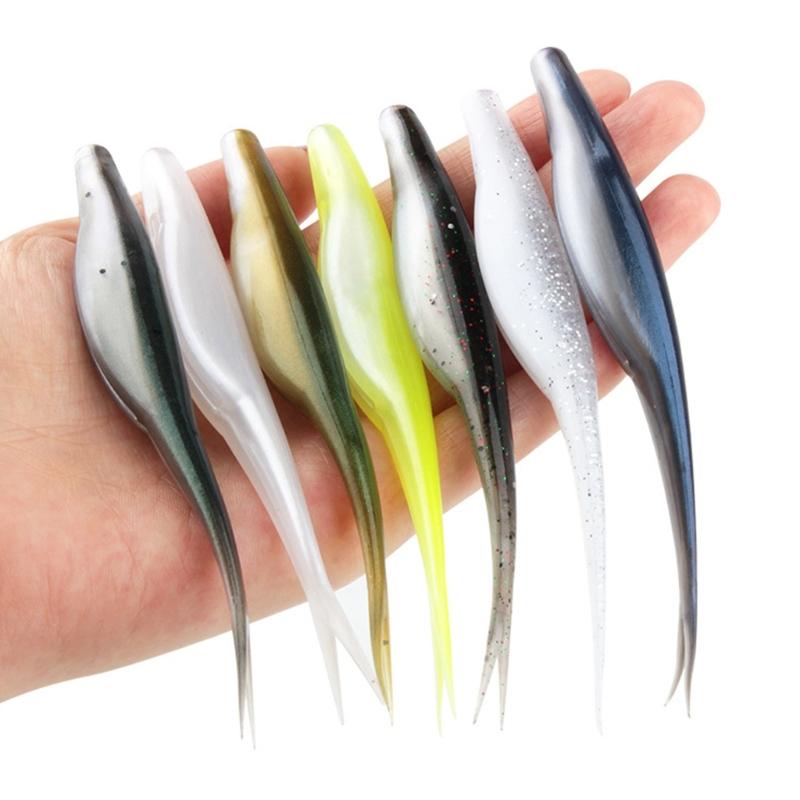 5Pcs Slightly Split Tail Swimbaits Floating Fishing Lure Soft Artificial Baits Fishing Accessories Easy To Use
