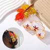 Acrylic Hair Claw Maple Leaf Shape Leaf Shape Hair Clip New Fashion Grab Hair Clip Daily Wear