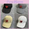 Summer Baseball Cap With Heart Embroidery And Breathable Nylon For Casual Street Style