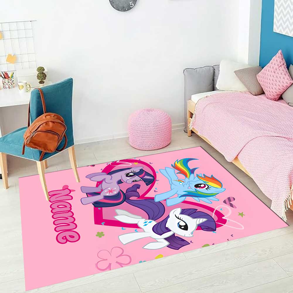 Little Pony (17) Customize your name rug, office chair cushion, home bedroom living room gift.
