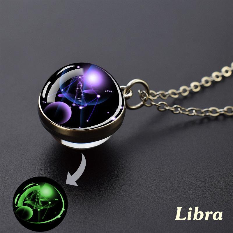 Pendant Luminous Zodiac Signs-star Ball, Stylish Men's Necklace