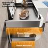 Baihan Bathroom Tissue Box Toilet Paper Storage Rack No-Drill Wall-Mounted Toilet Paper Holder Roll Paper Box Bathroom Accessory