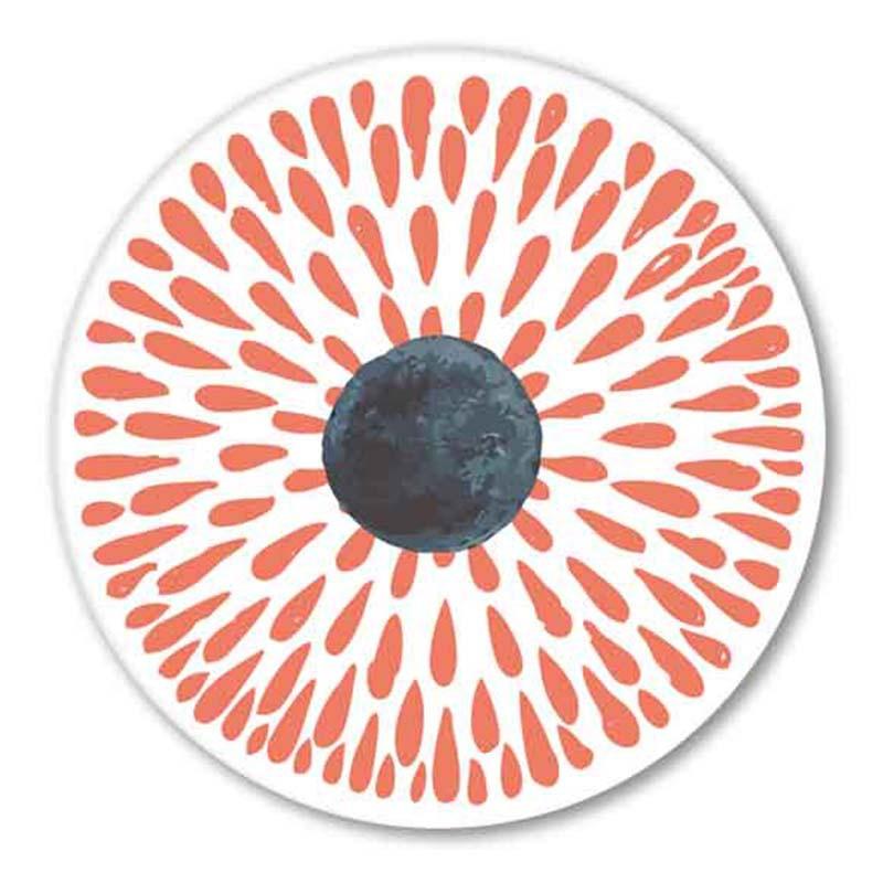 6Pcs/Set Coasters Heat Resistant Non-Slip Drink Cafe Decoration 2D Flat Coasters Anti-Scalding Insulation Pads