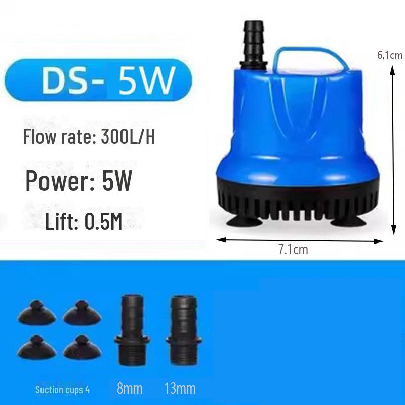 

Бесшумный погружной насос для аквариума: Высокий подъем, всасывание снизу, компактная циркуляция в аквариуме