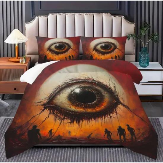 Evil Eyes Duvet Cover Sets For Teens Adults Exotic Bohemian Quilt Covers Bedroom Decor 2 Pillowcases 1 Duvet Cover No Comforter