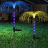 D2 1pc Solar Lamp Jellyfish Lights 7 Color Changing Solar Flowers Lights Solar Garden Lights Solar Fiber Optic Lights for Patio