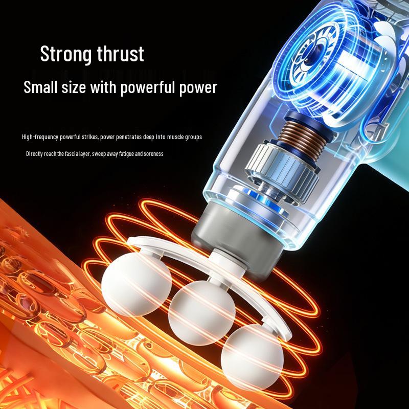 9-Head Silent Mini Fascia Gun: Multi-Functional Muscle Massager for Men & Women, Neck & Body Relaxation.