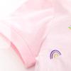 New Summer Style Cotton Princess Pink Dress for Girls Short Sleeve Children's 100% Cotton Dresses Kindergarten Uniforms