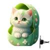 Car Vent Clip Air Freshener Acrylic Car Decoration Cute Cat Figure with Hoodie Holding Drink for Vehicle Interior Accessories