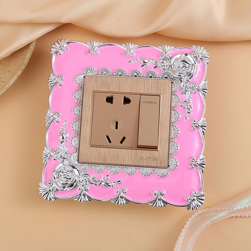 1Pcs European switch sticker switch cover wall sticker household socket decoration dustproof and dirty switch protection sticker