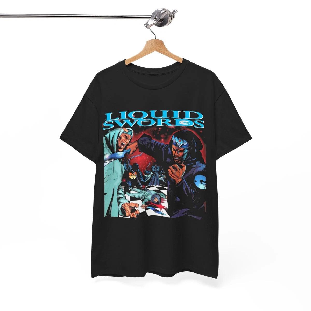 Men s and Women s T-shirts GZA Liquid RNB hiphop rap S