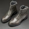 Herren Martin Stiefel Leder High-Top Casual Arbeitsschuhe Plateau Militärstiefel Britischer Stil Vielseitige Lokomotiv Lederstiefel