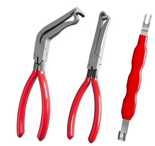 1/4pcs Professional Hose Clamp Pliers- Fuel Line Disconnection and Removal Tool Kit for Auto Repair