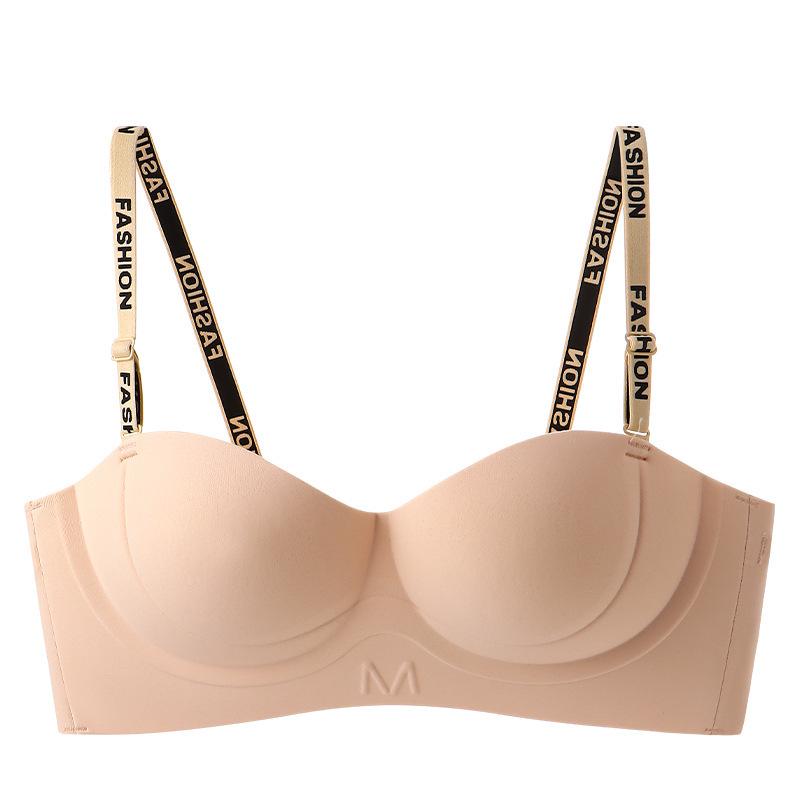 Strapless Non-Slip Seamless Half-Cup Bra for Women with Small Busts