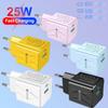 25W Super Fast Charging Macaron USB+PD Charger for EU, US, Korea