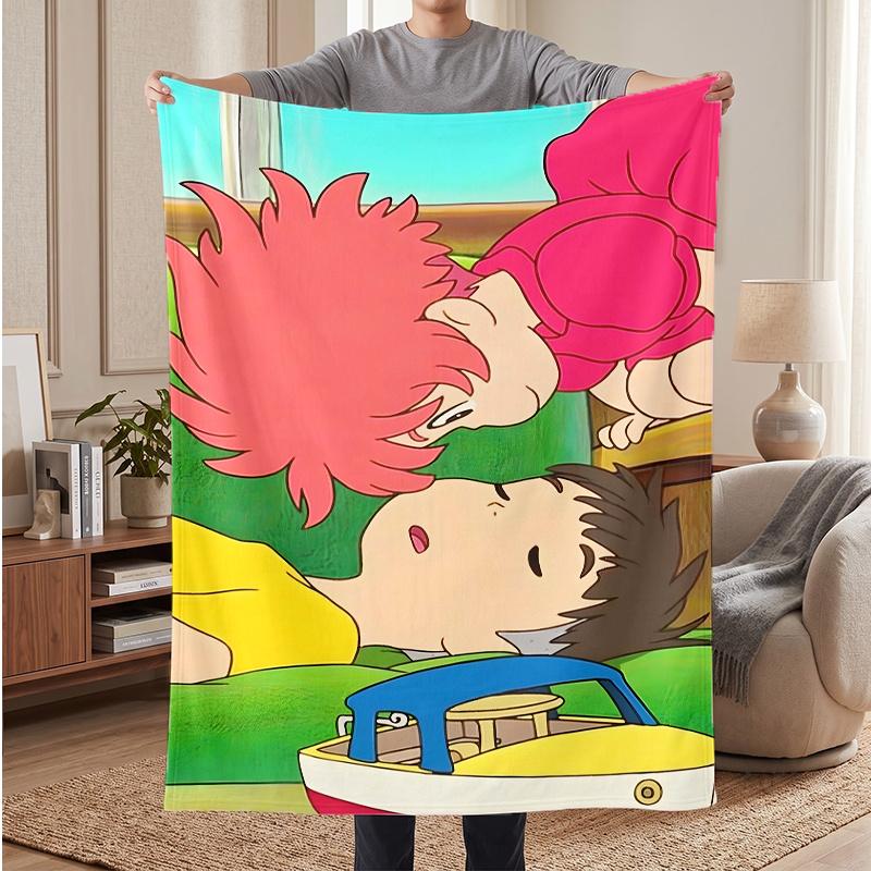 Ponyo (32) Soft Warm Flannel Blankets Comfortable Blanket for Home Decoration Gifting