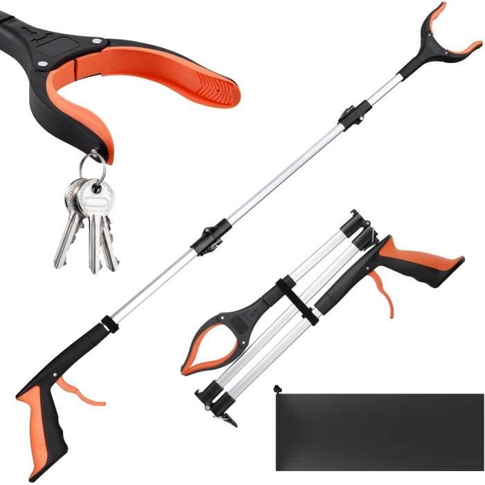 Reach Grabber for Adult, 109cm Pickup Tools with Magnetic Tip and Rotating Head, Gripper for Picking Up Without Bending