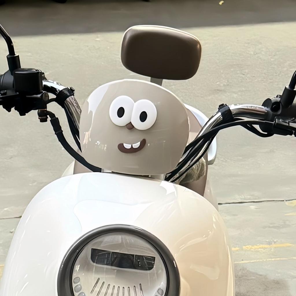 Cute Big Eyes Smiling Face 3D Sticker for Electric Vehicle Personality Creative Funny Expression Decal Small Accessory